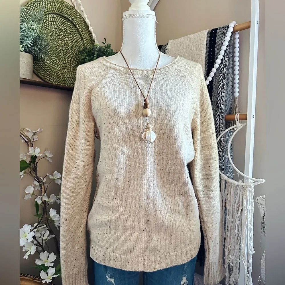 J. Crew Donegal Lambswool Sweater with Gold Shimmer Stripe